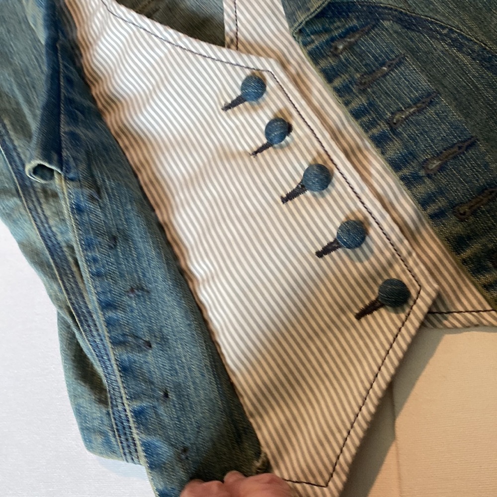 579 Double Layered Denim Vest - Picture 4 of 6